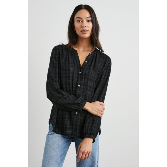 Rails Eloise Long Sleeve Top in Onyx Lurex Size‎ S - Picture 3 of 14